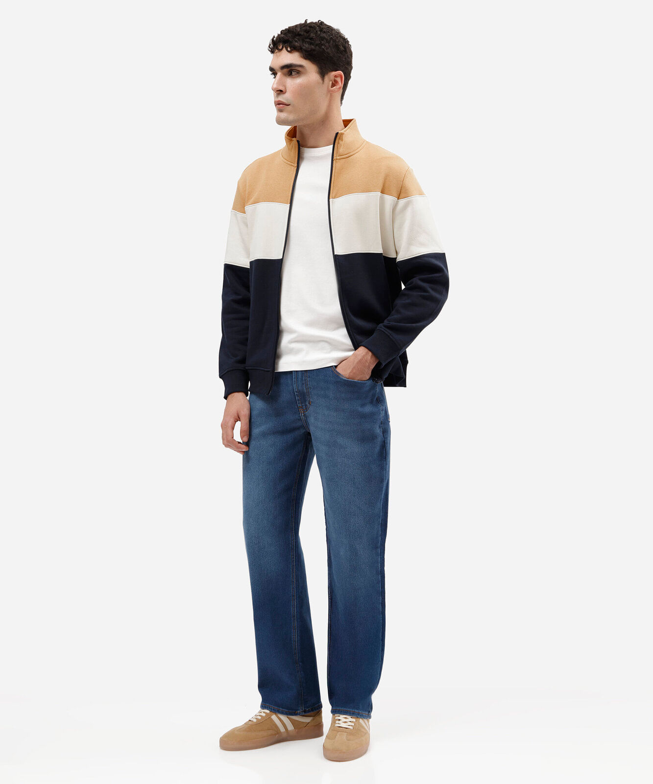 blusa de moletom comfort gola alta colorido