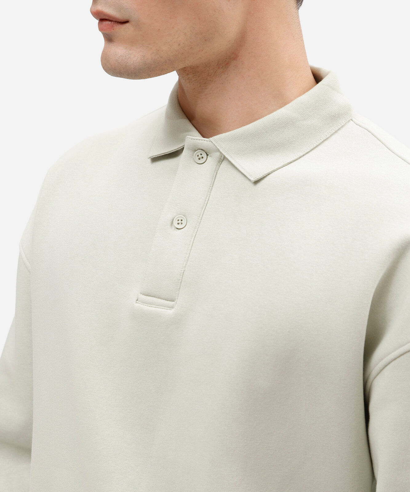 blusão oversized masculino de moletom com gola verde