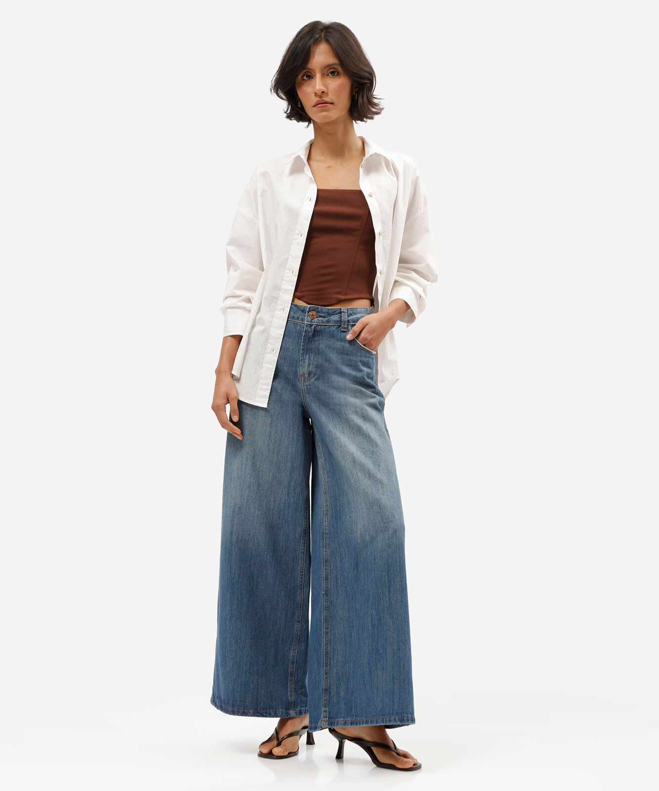 blusa corset sem alça feminina cropped marrom