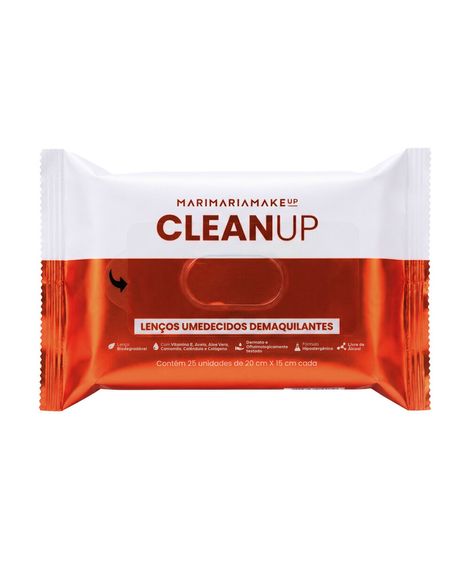 lenço demaquilante mari maria cleanup com 25 unidades