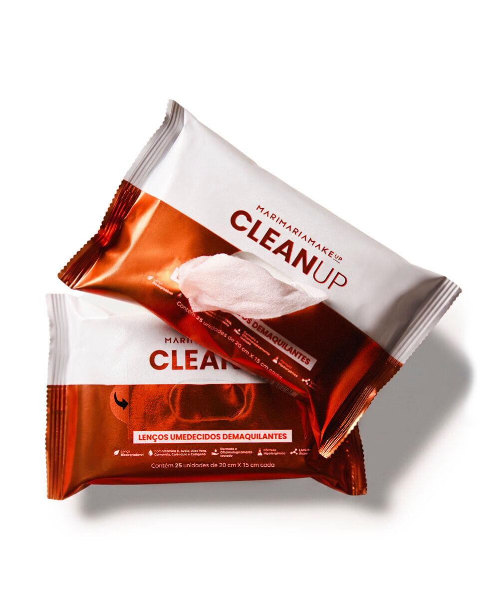 lenço demaquilante mari maria cleanup com 25 unidades