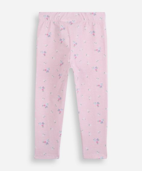 kit de 2 calças legging infantil de algodão colorido