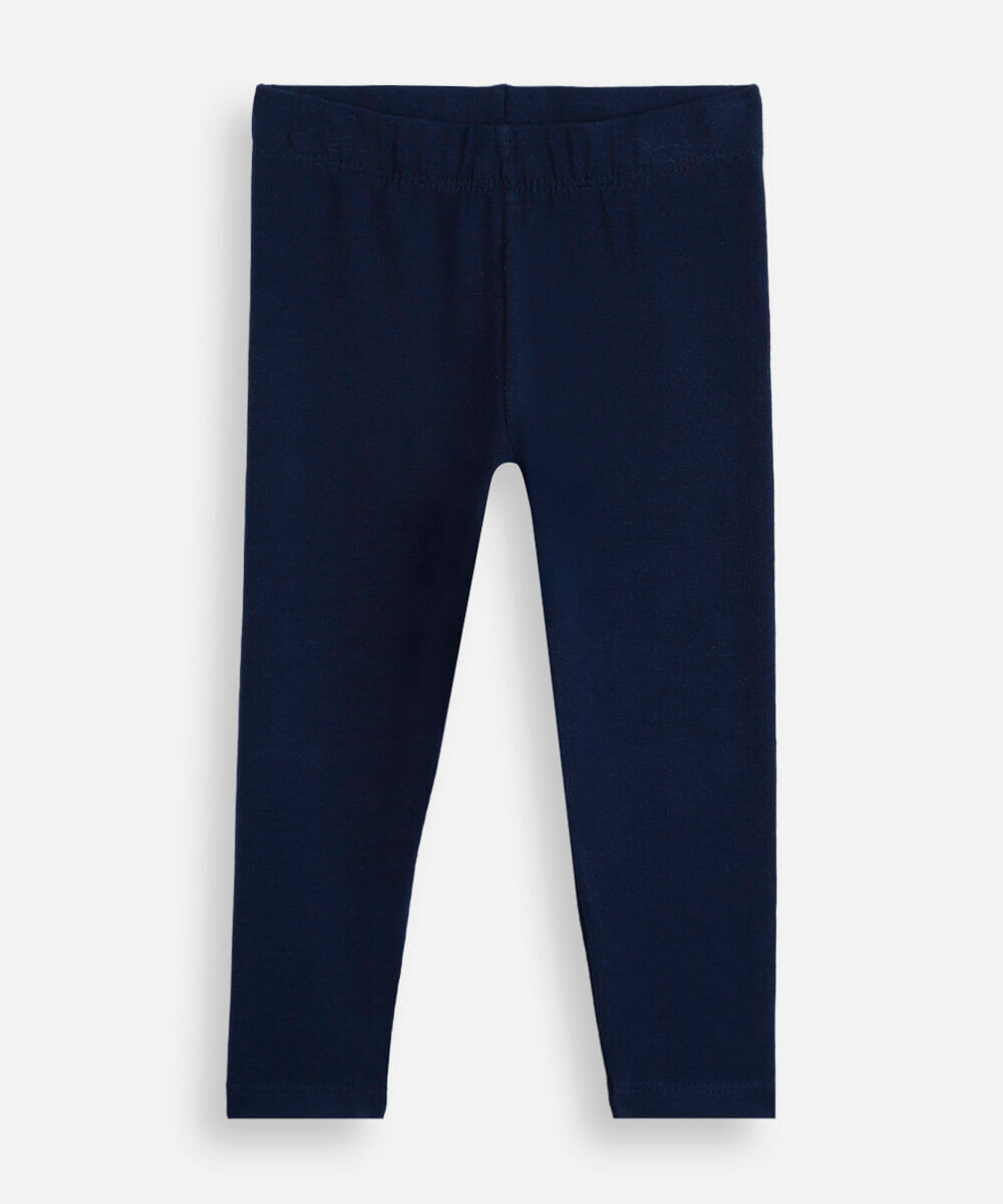 kit de 2 calças legging infantil de algodão colorido