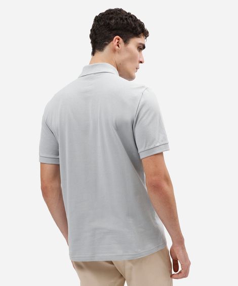 polo básica masculina manga curta azul