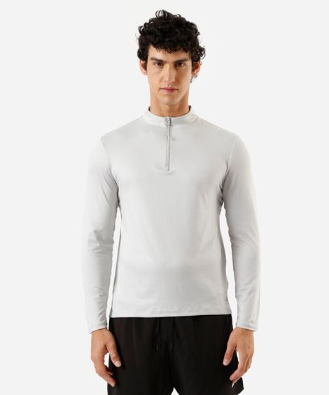 blusa masculina esportiva gola alta cinza