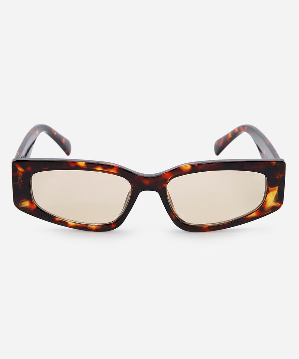 óculos de sol feminino quadrado de acetato tartaruga triton marrom