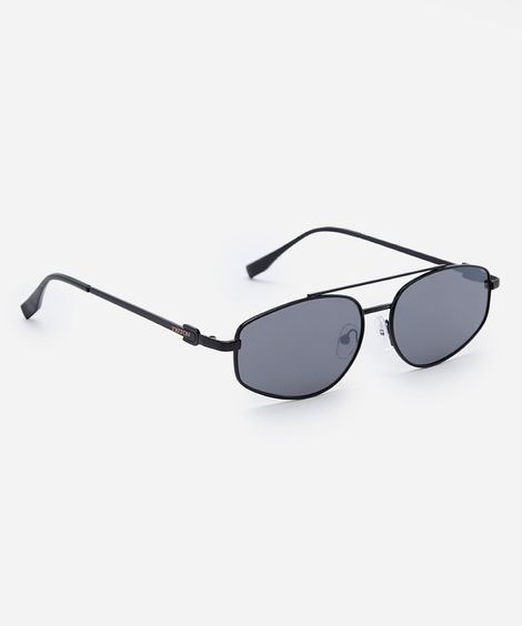 óculos de sol unissex oval de metal triton preto