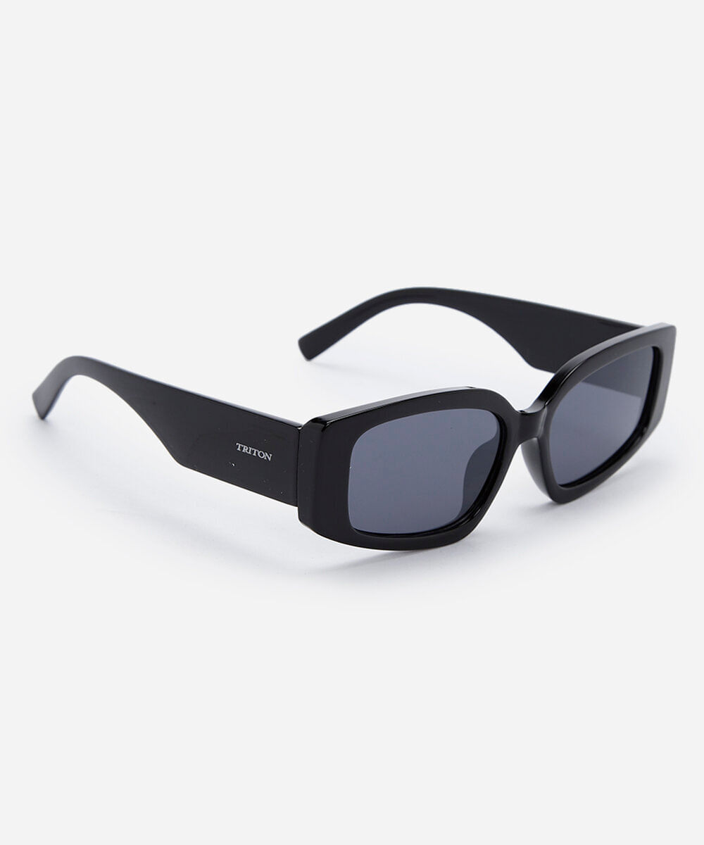 óculos de sol feminino quadrado de acetato triton preto