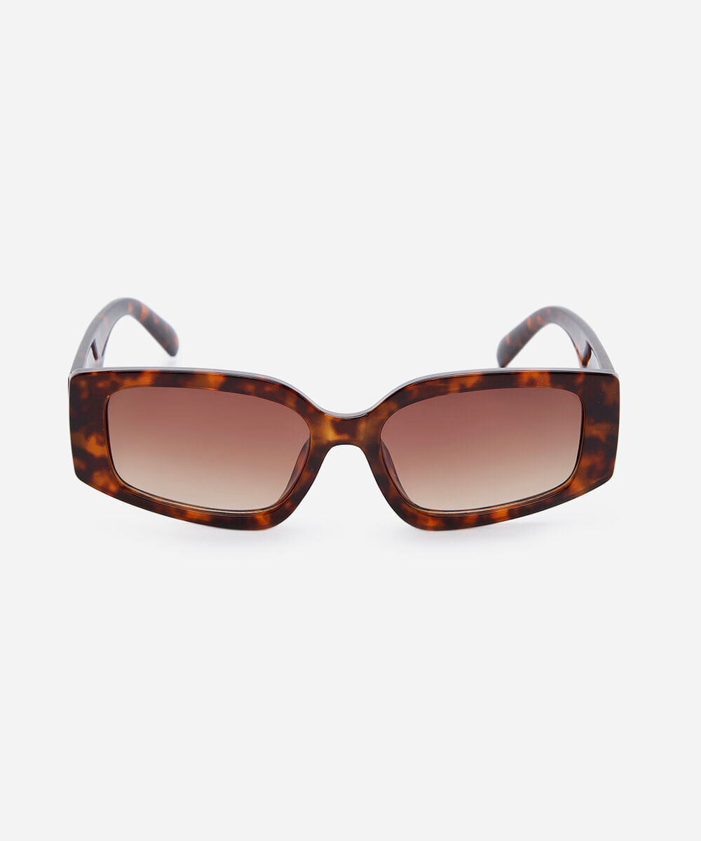 óculos de sol feminino quadrado de acetato tartaruga triton marrom