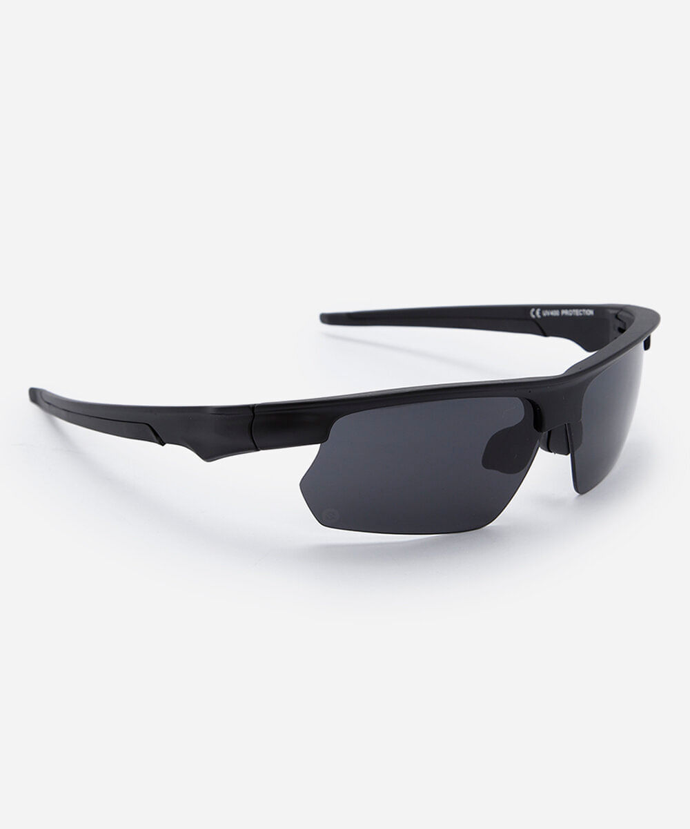 óculos de sol esportivo unissex de acetato preto