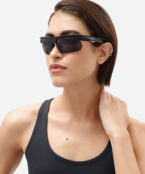 óculos de sol esportivo unissex de acetato preto