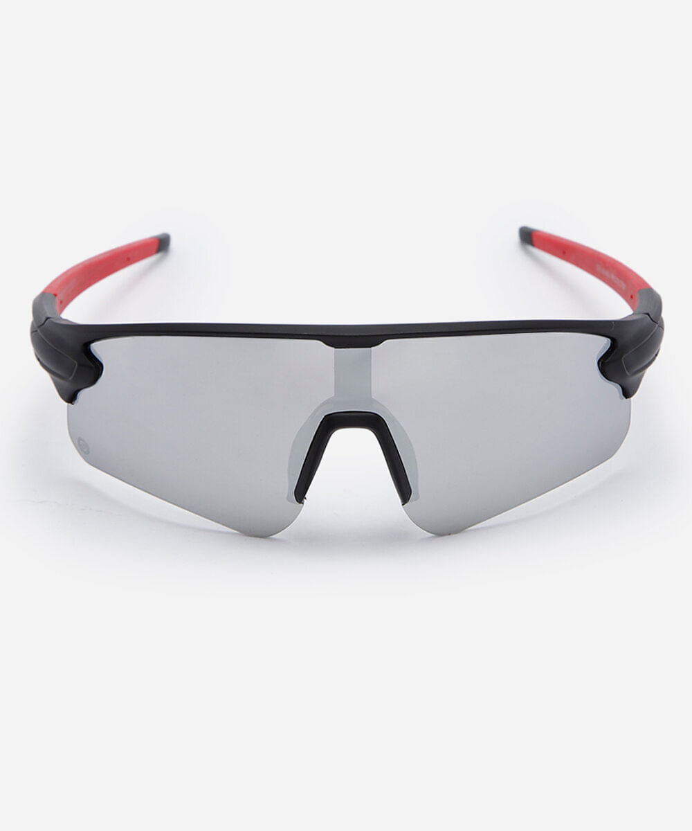 óculos de sol esportivo unissex de acetato preto