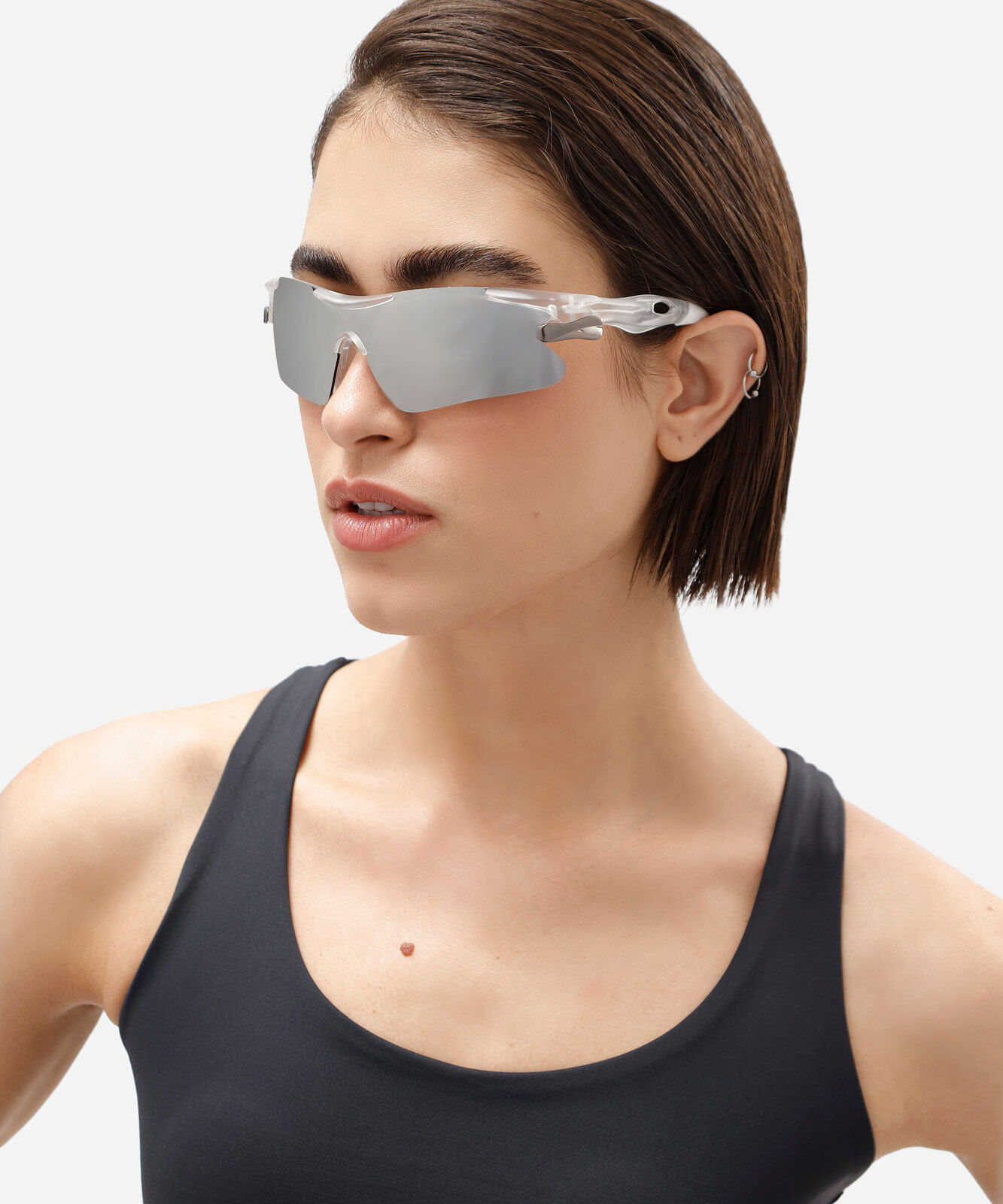 óculos de sol esportivo unissex de acetato  transparente
