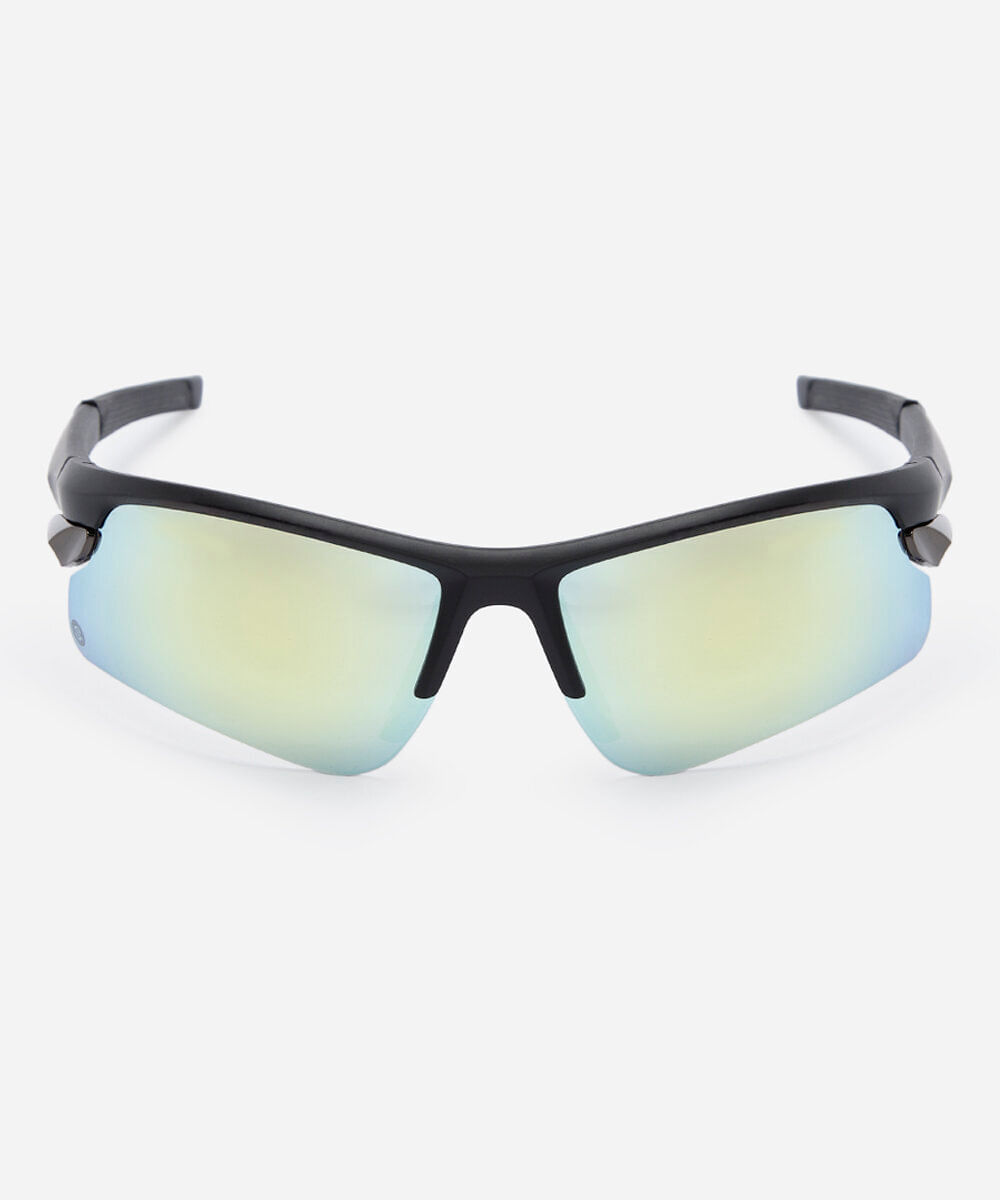 óculos de sol esportivo unissex de acetato preto