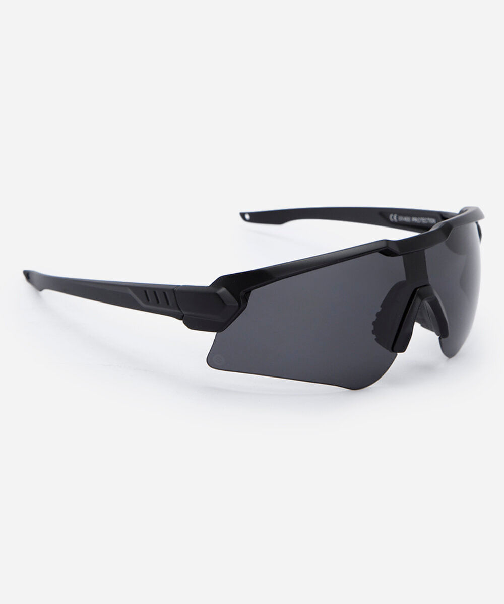 óculos de sol esportivo unissex de acetato preto