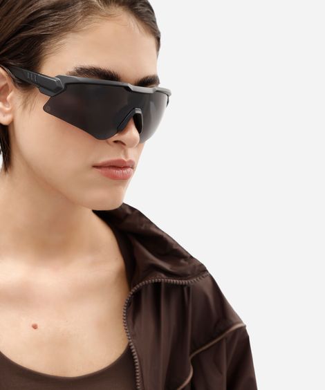 óculos de sol esportivo unissex de acetato preto