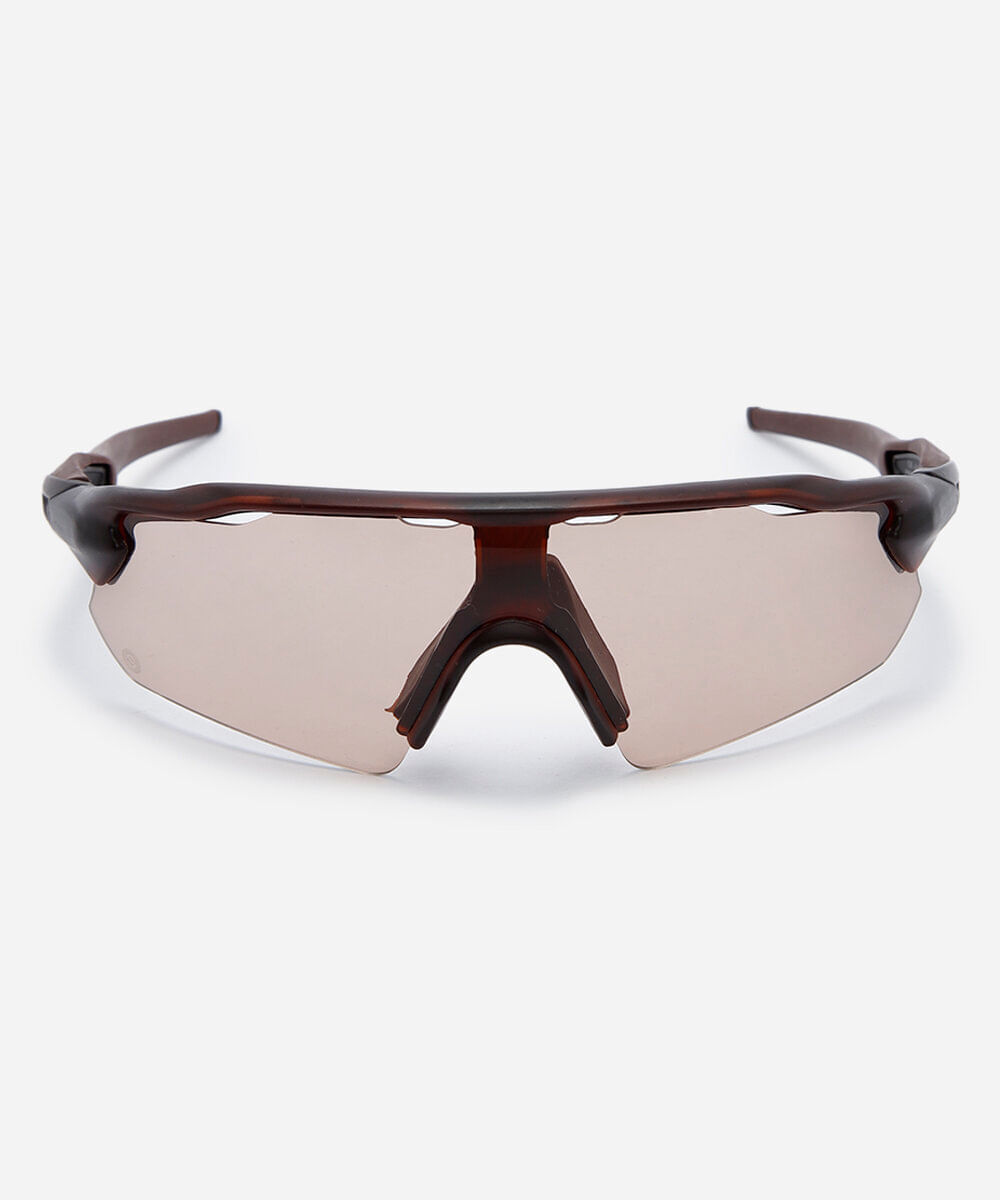 óculos de sol unissex esportivo de acetato marrom