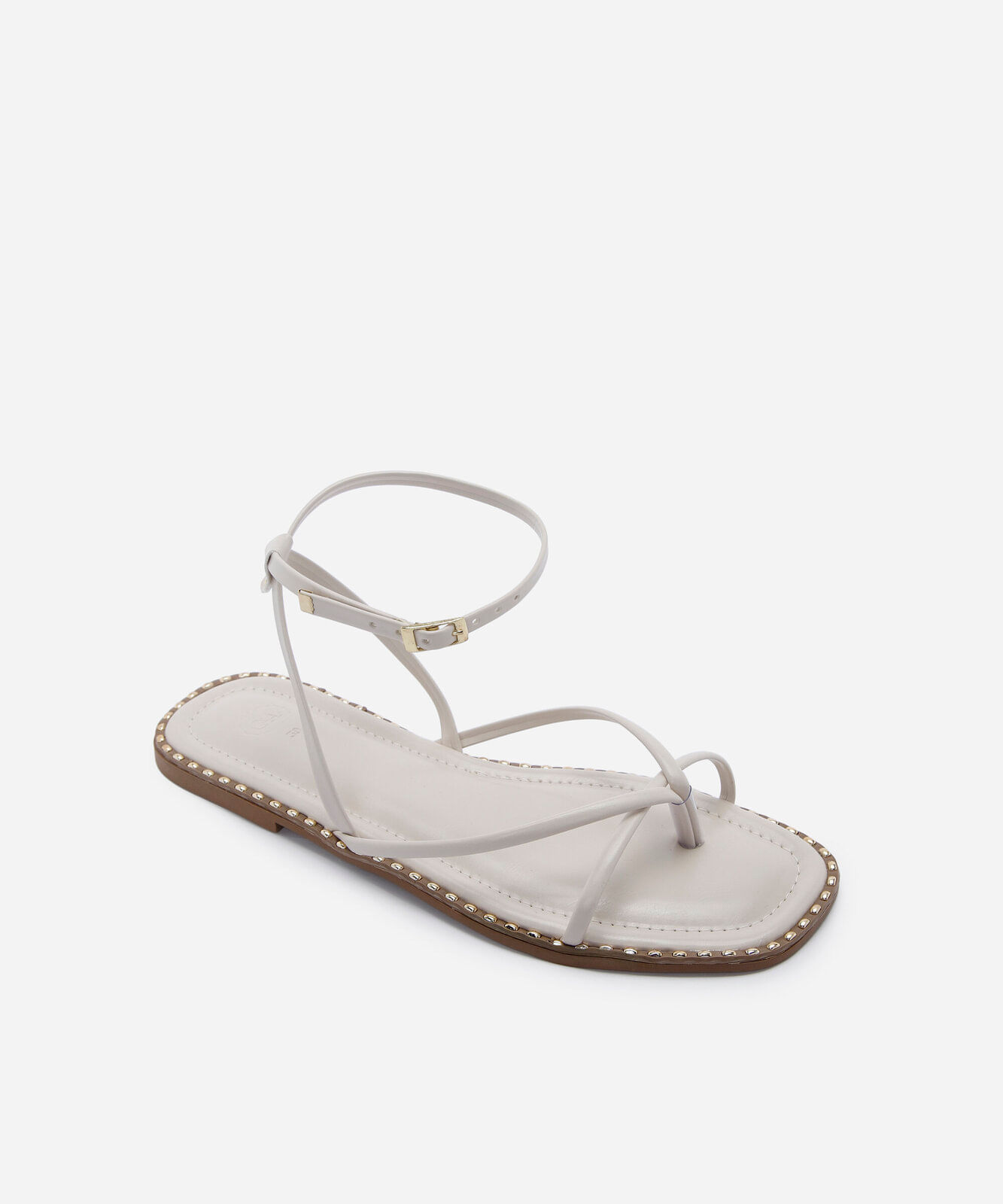rasteirinha tiras finas bico quadrado off white