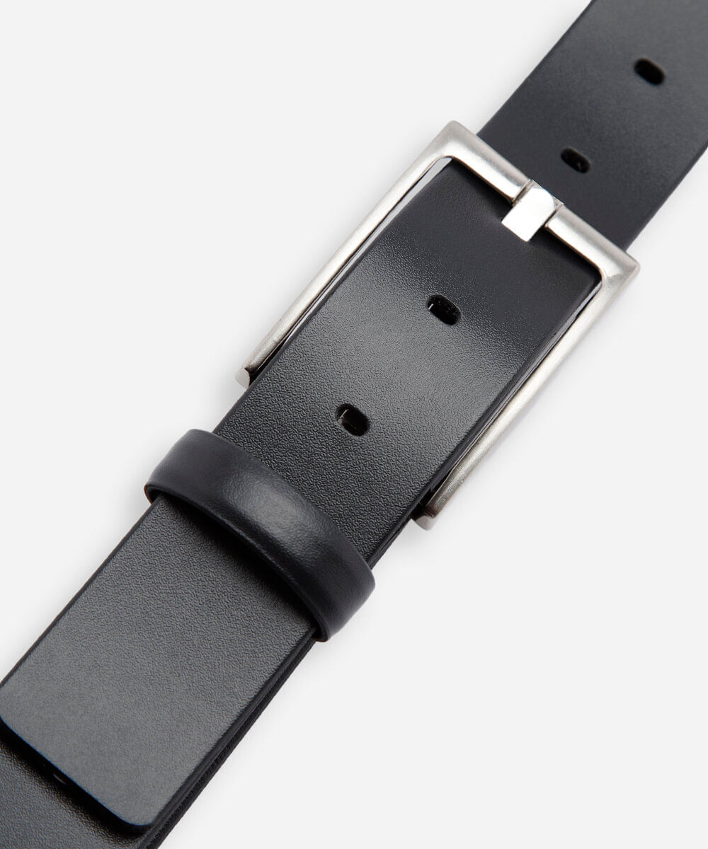 cinto com fivela retangular preto