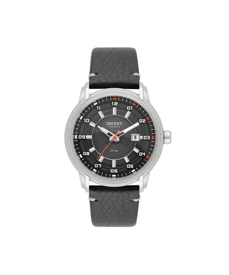 relógio masculino orient analógico calendário mbsc1043 g2px prateado