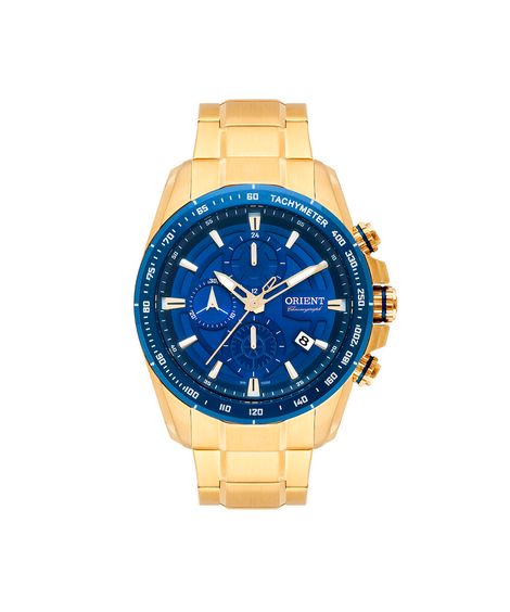 relógio masculino orient cronógrafo mgssc024 d1kx dourado