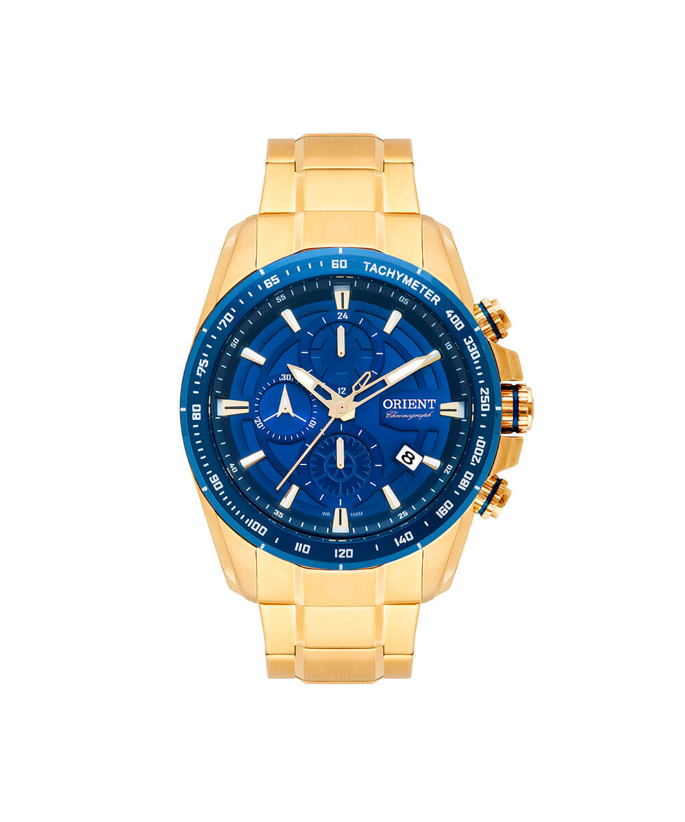 relógio masculino orient cronógrafo mgssc024 d1kx dourado
