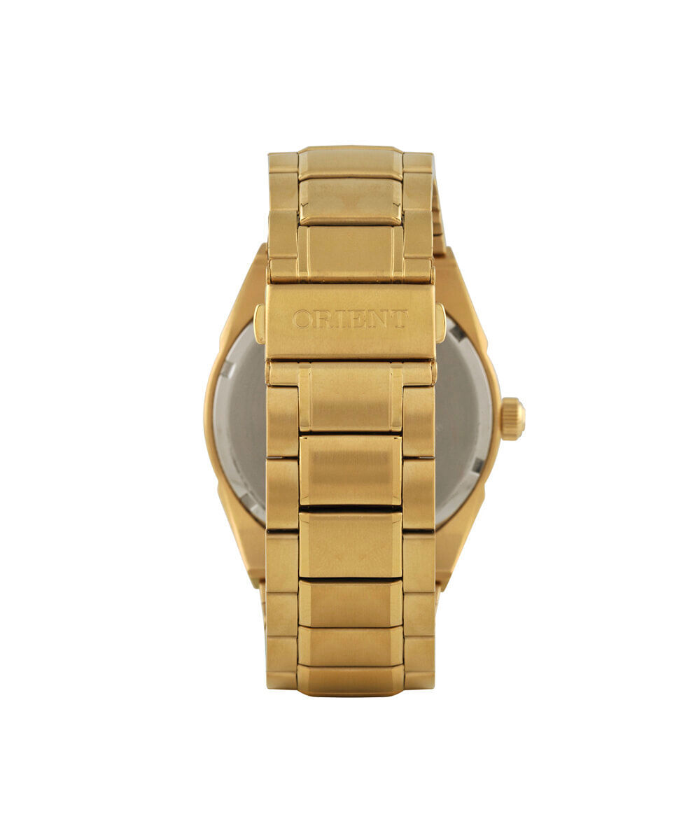 relógio masculino orient analógico calendário mgss1159 s2kx dourado