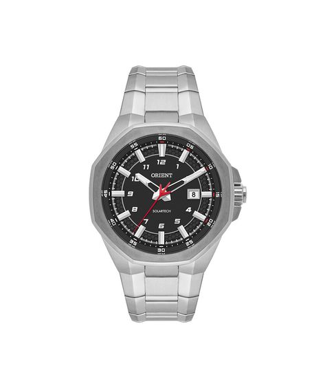 relógio masculino orient analógico calendário mbss1532 p1sx prateado