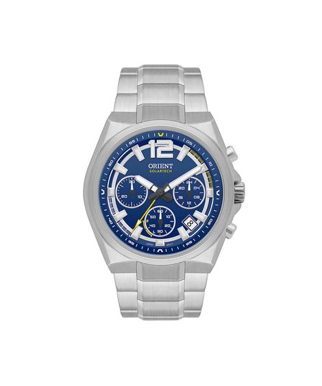 relógio masculino orient solartech cronógrafo mbssc281 d2sx prateado