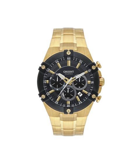 relógio masculino orient cronógrafo mgssc064 g1kx dourado