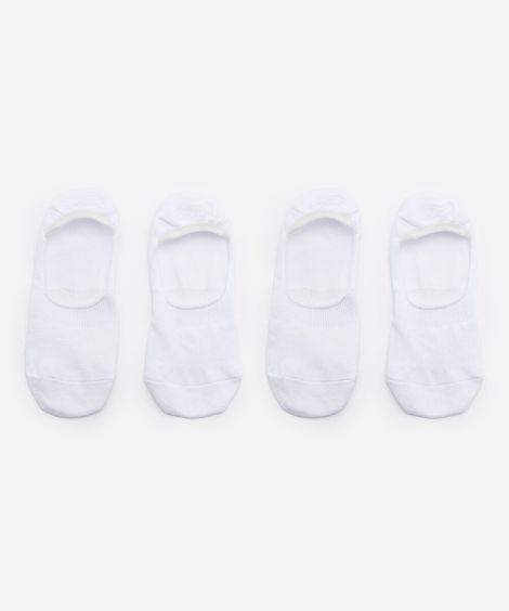 kit de 2 meias invisível branco