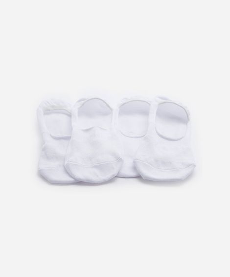 kit de 2 meias invisível branco