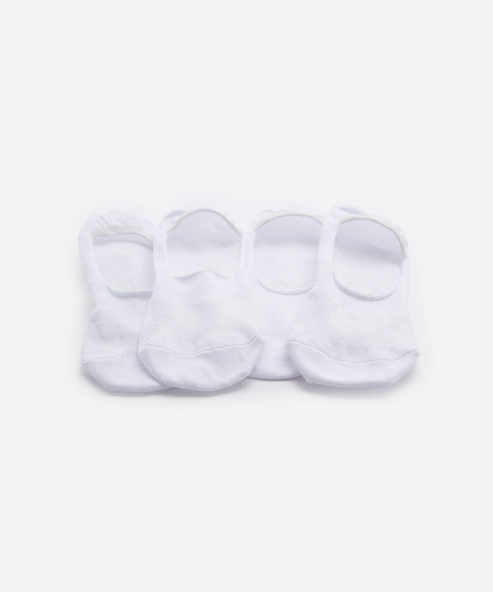 kit de 2 meias invisível branco