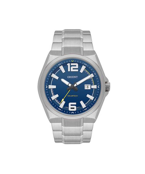 relógio masculino orient analógico calendário mbss1509 d2sx prateado