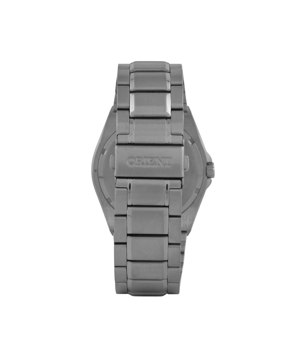 relógio masculino orient solartech analógico calendário mbss1509 d2sx prateado