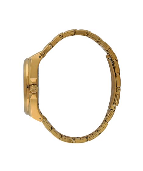 relógio masculino orient solartech analógico calendário mgss1301 d2kx dourado