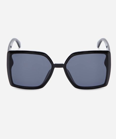 óculos de sol feminino quadrado de acetato preto