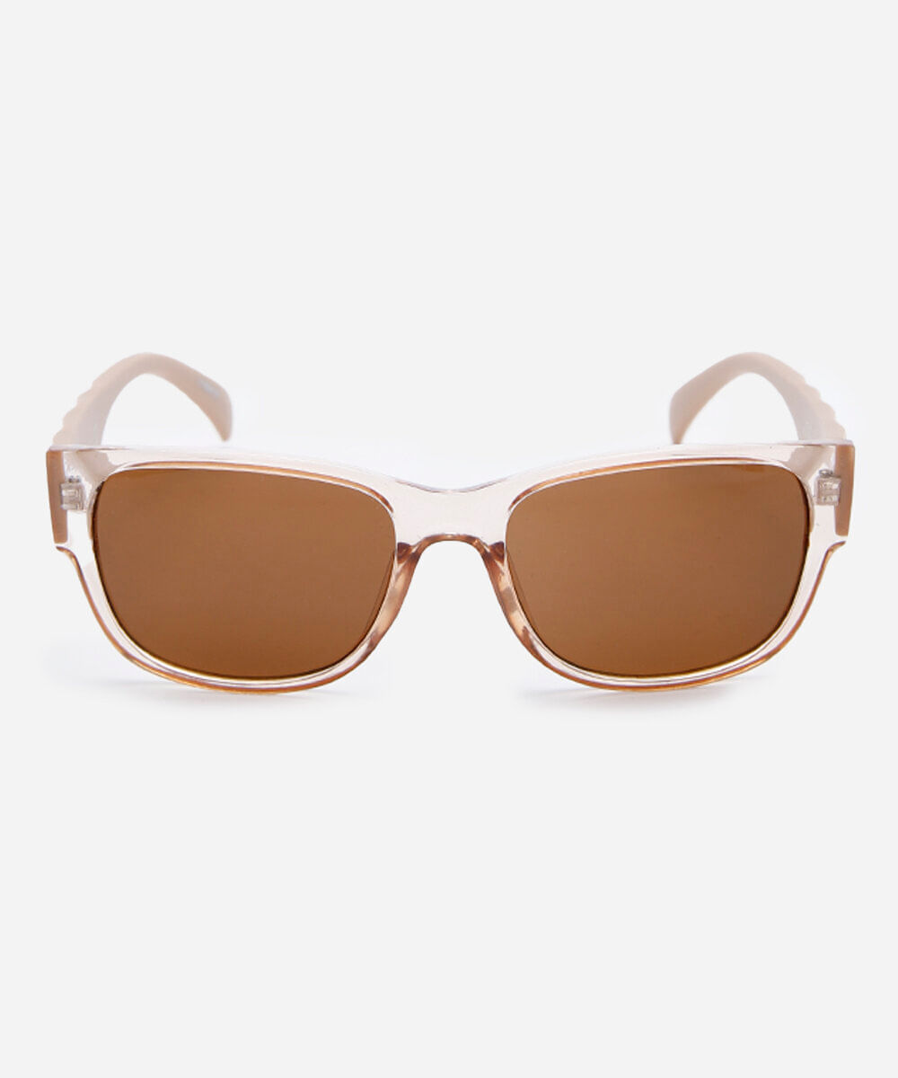 óculos de sol feminino quadrado de acetato marrom