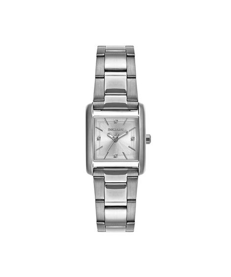 relógio feminino seculus analógico 23749l0svns2 prateado