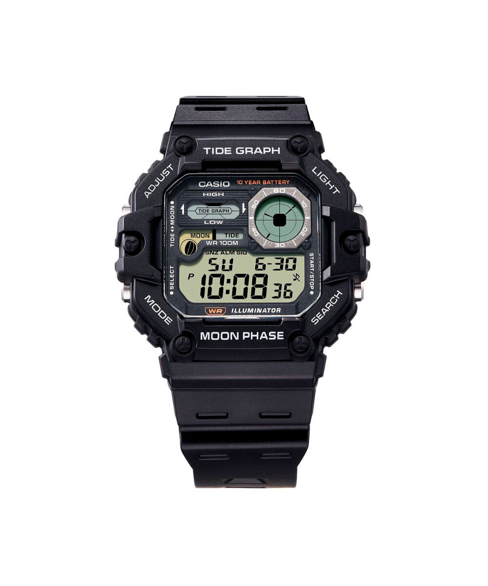relógio masculino casio digital ws 1700h 1avdf preto