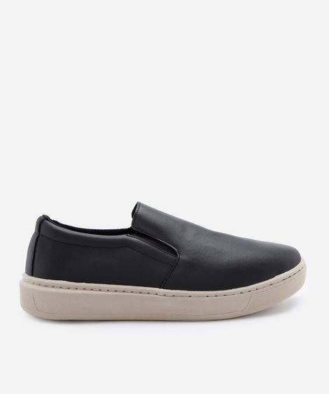 tênis casual slip on preto