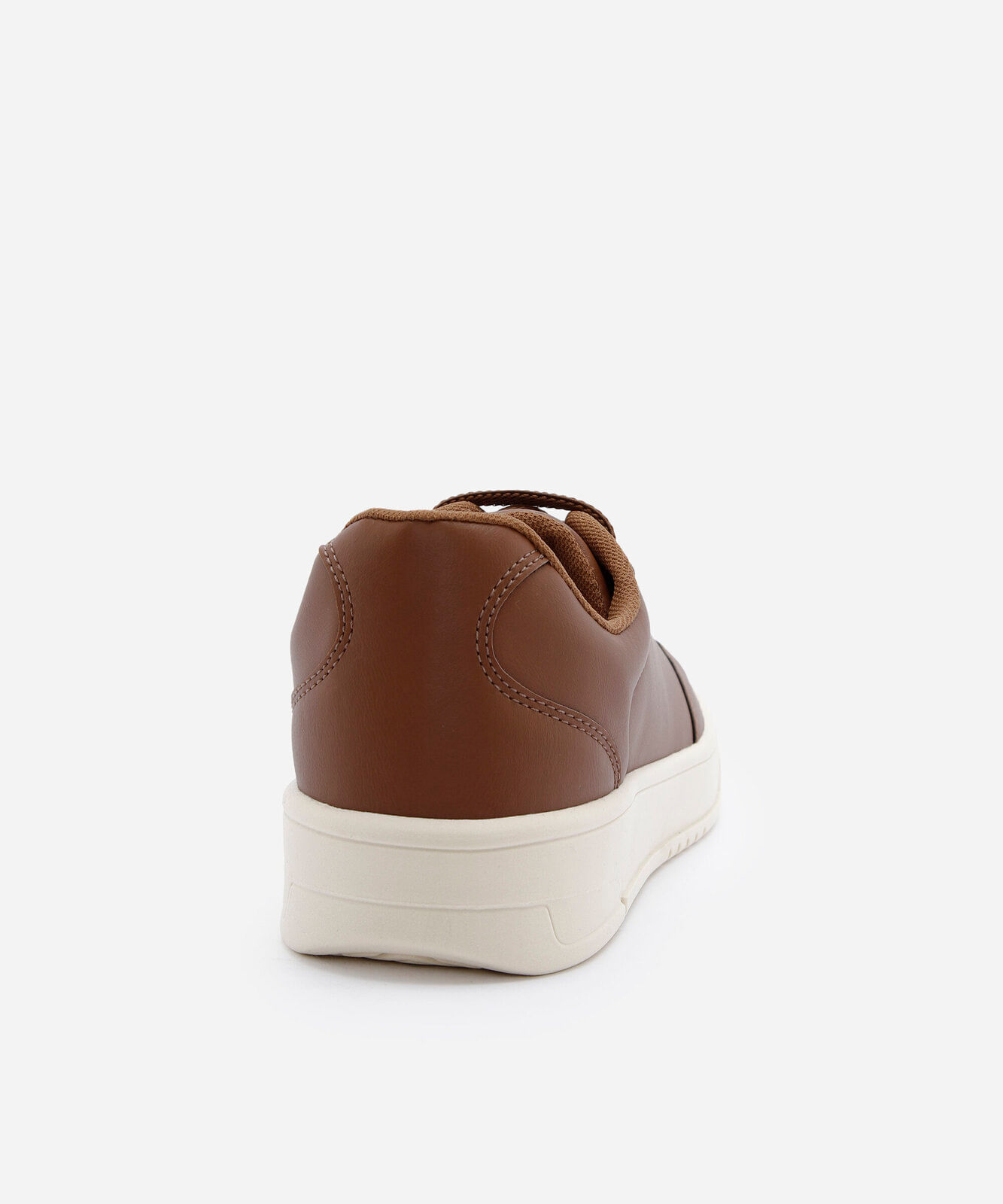 tênis casual masculino de napa marrom
