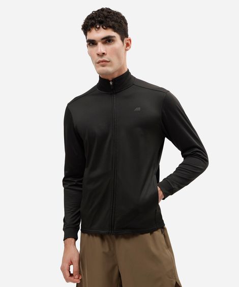 jaqueta esportiva masculina gola alta preta