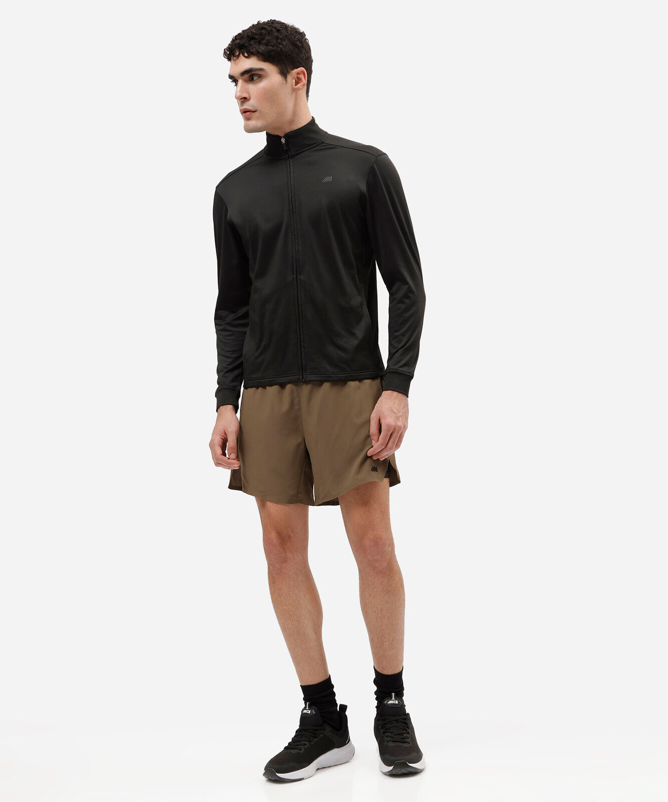 jaqueta esportiva masculina gola alta preta