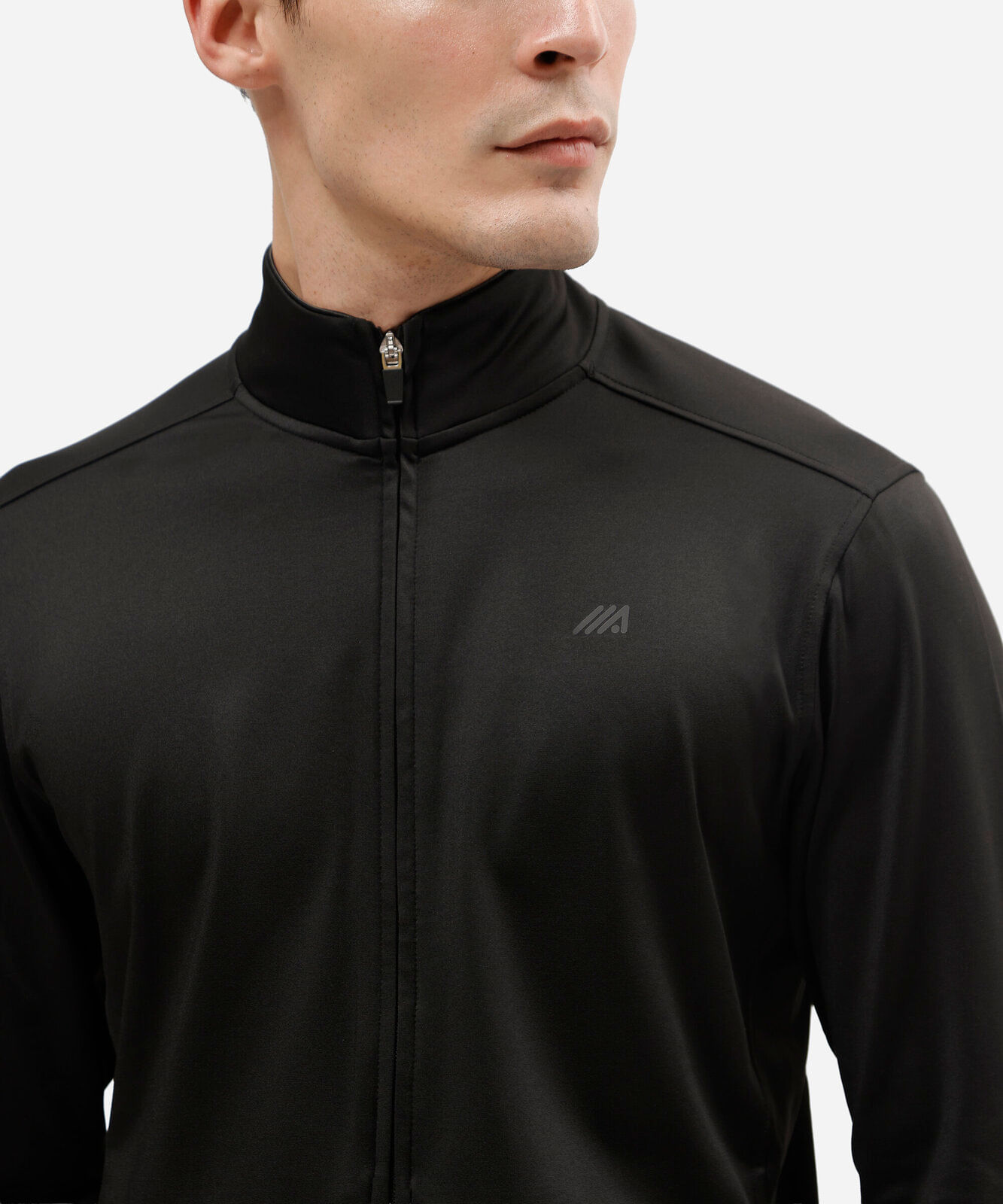 jaqueta esportiva masculina gola alta preta