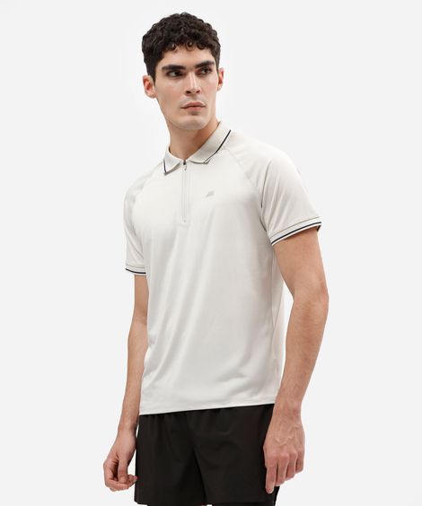 polo raglan masculina esportiva cinza