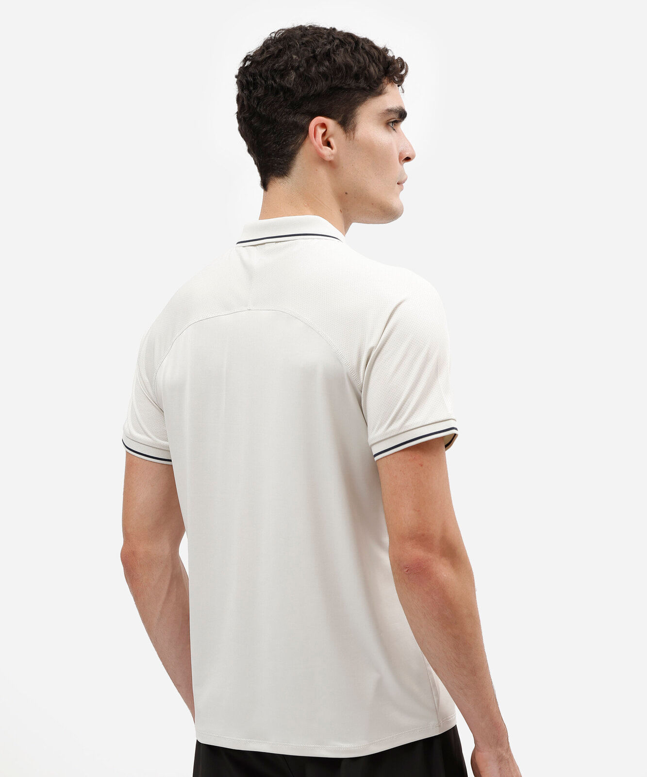 polo raglan masculina esportiva cinza