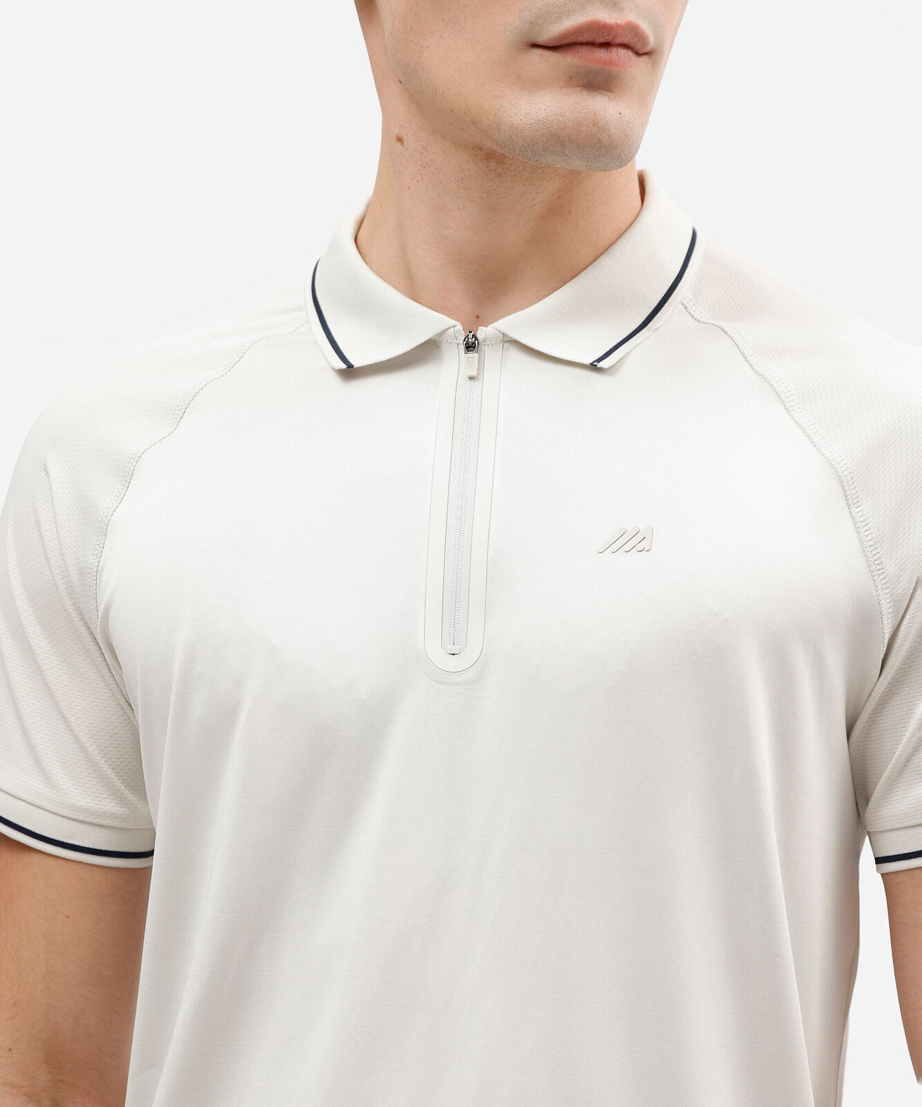 polo raglan masculina esportiva cinza