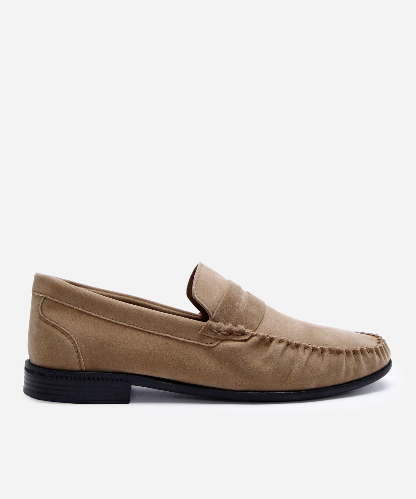 mocassim com recorte bege