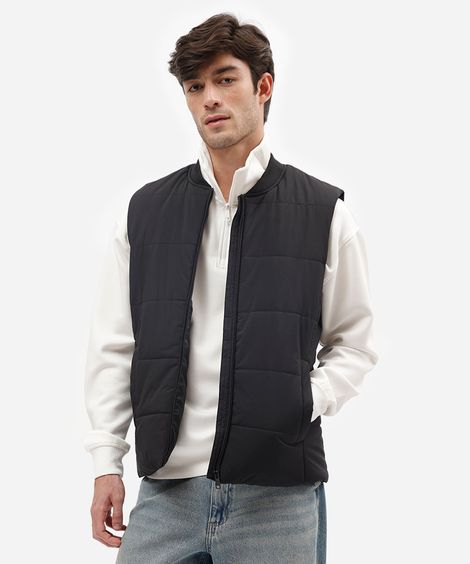 colete puffer masculino preto